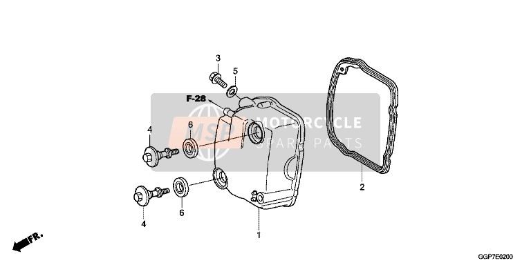 Honda NSC50T2 2015 Zylinder Kopf Abdeckung für ein 2015 Honda NSC50T2